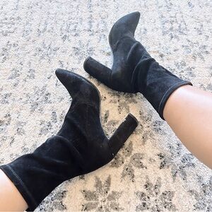 Stuart Weitzman Suede Soft Shaft Ankle Boots